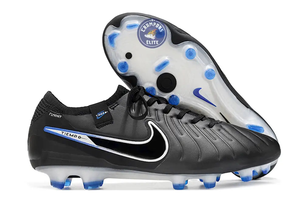 Image of Tiempo Legend 10 Elite FG Shadow - Noir/Chrome/Bleu